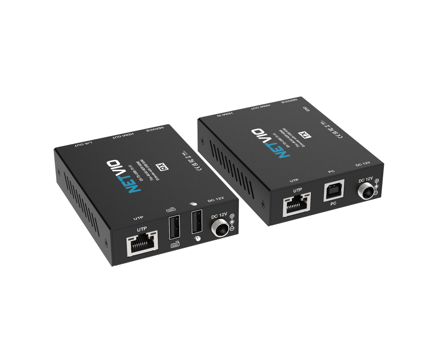Netvio EX-TS-USB-70-10 | 70m 4K HDMI & USB KVM Extender with PoC