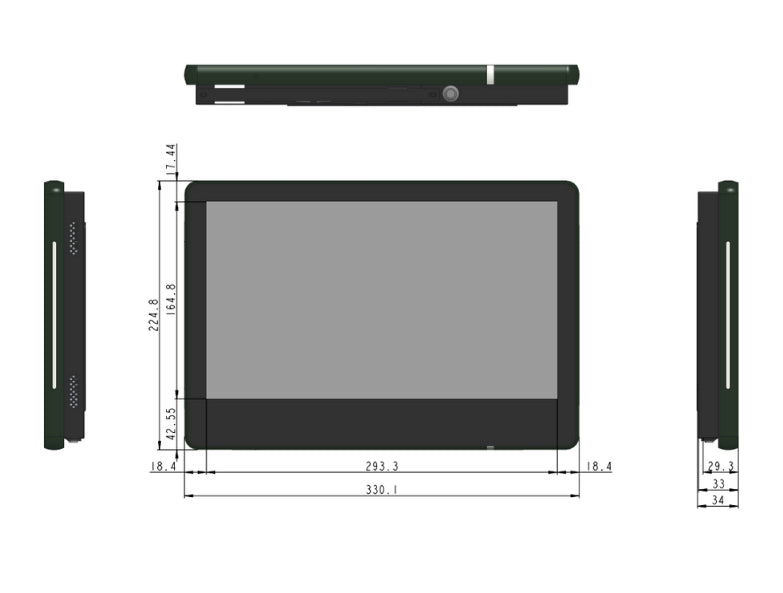 Netvio TS-13-10 | 13.3″ NetvioGo-aanraakpaneelbeheerder met PoE en Wi-Fi