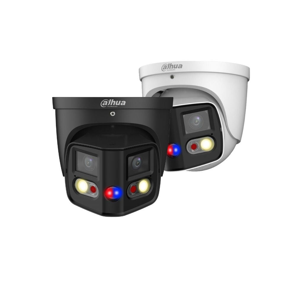 Dahua 5MP 2x 4MP WizSense Full Colour TiOC Dual Lens Splicing Turret Camera Black or White 1