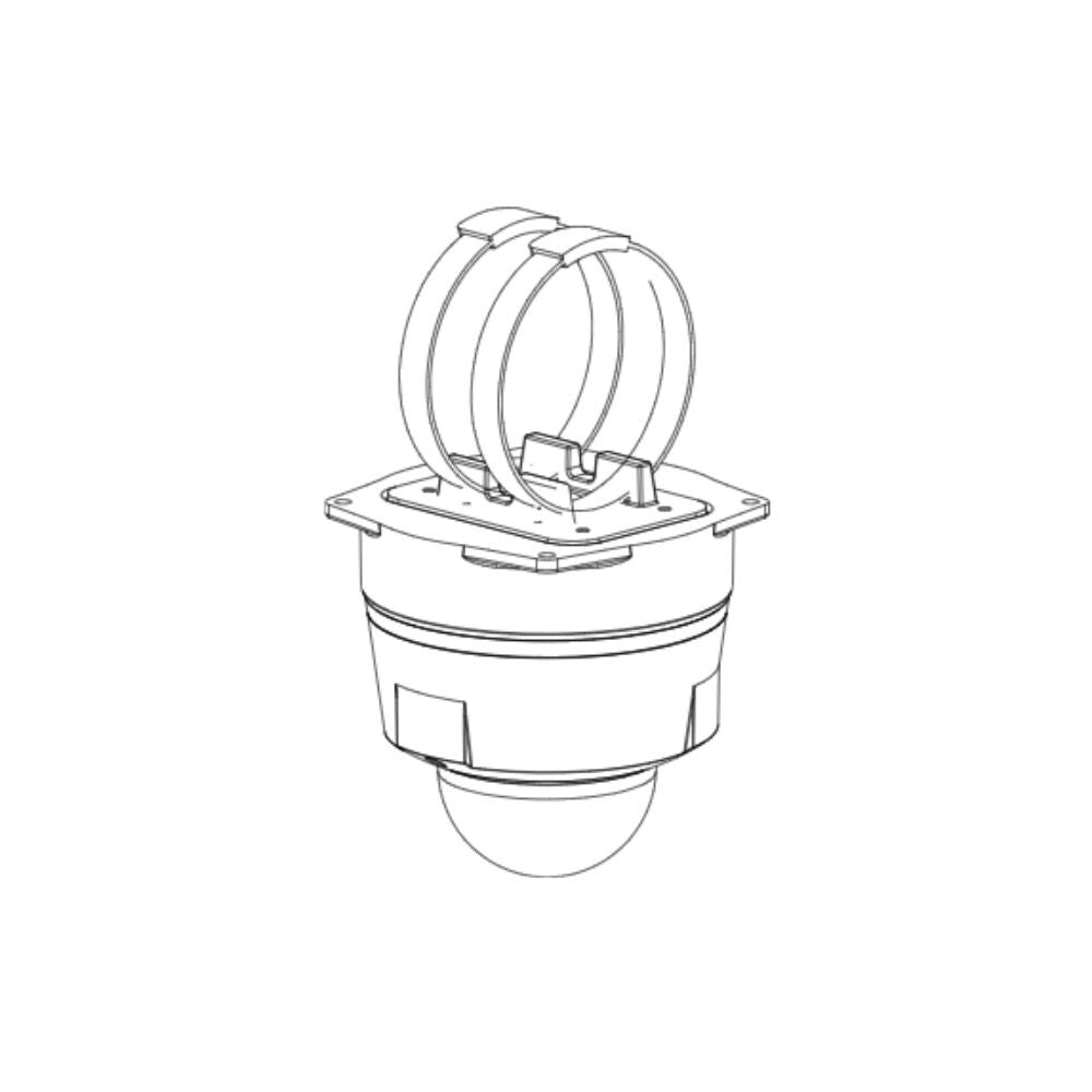 Dahua Pole Mount Bracket For Dahua's IP Bullets and Dome Cameras, White 1