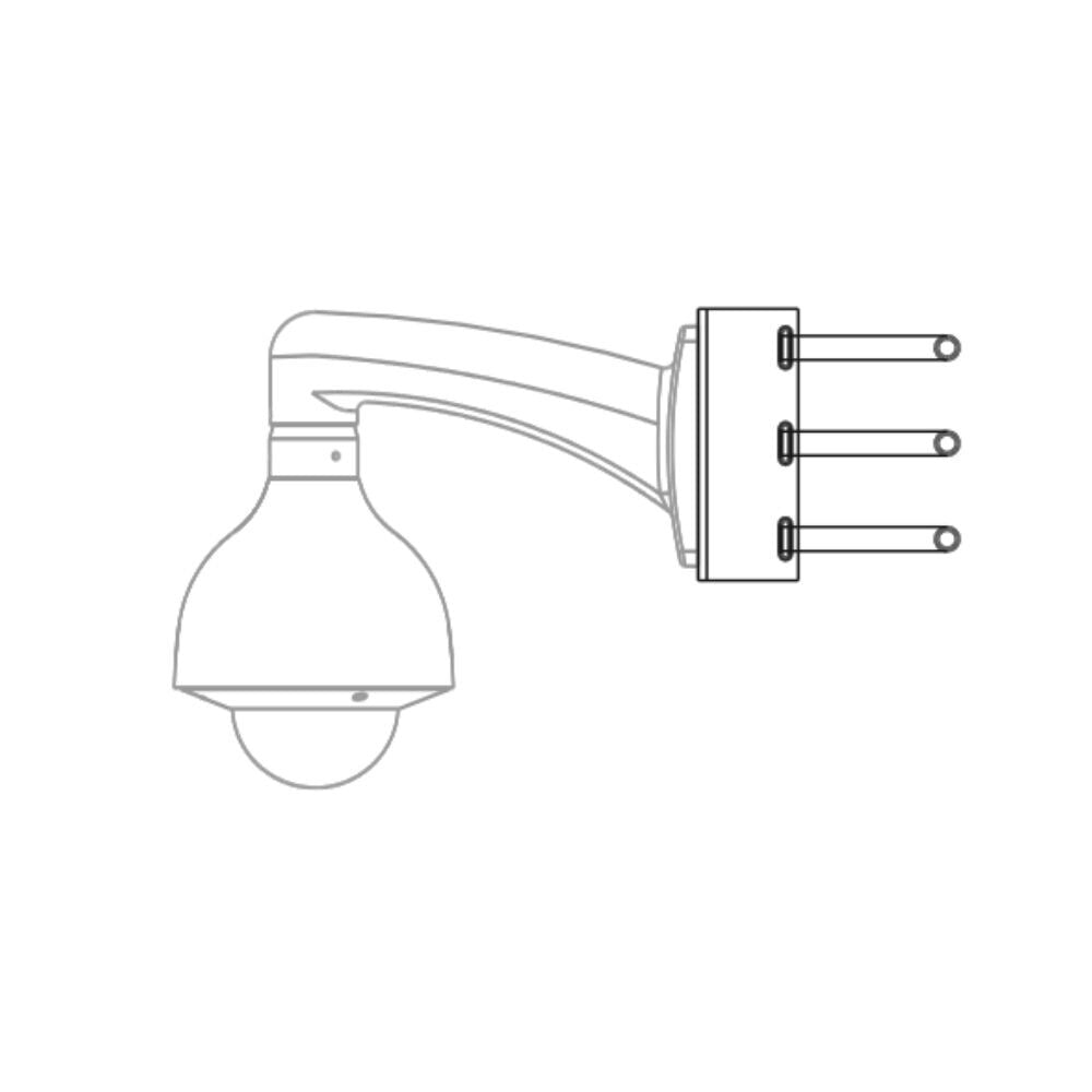 Dahua Pole Mount Bracket For Dahua's PFB300S, DAH-SD6C3425-HNR-XB-A-PV Cameras, White 1