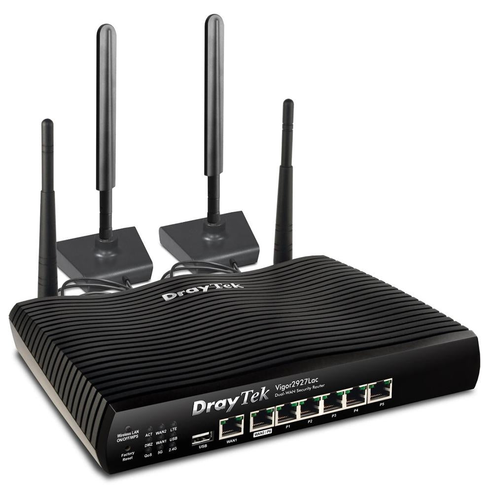 Draytek Vigor 2927 dual Ethernet Gigabit WAN Router, Firewall and Load Balancer. Wired, ac Wi Fi and 3G/4G with ac Wi Fi 2