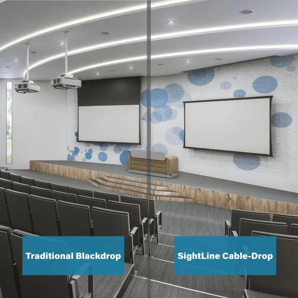 Projecta / Da-Lite SightLine Nie-gespanne Plafon Ingeboude Skerm, Matwit