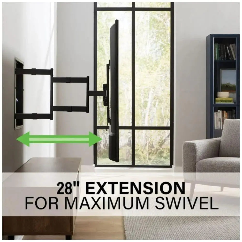 Sanus VIWLF128-B2 Premium In Wall Full Motion TV Mount For 42"To 85" TVs, Black