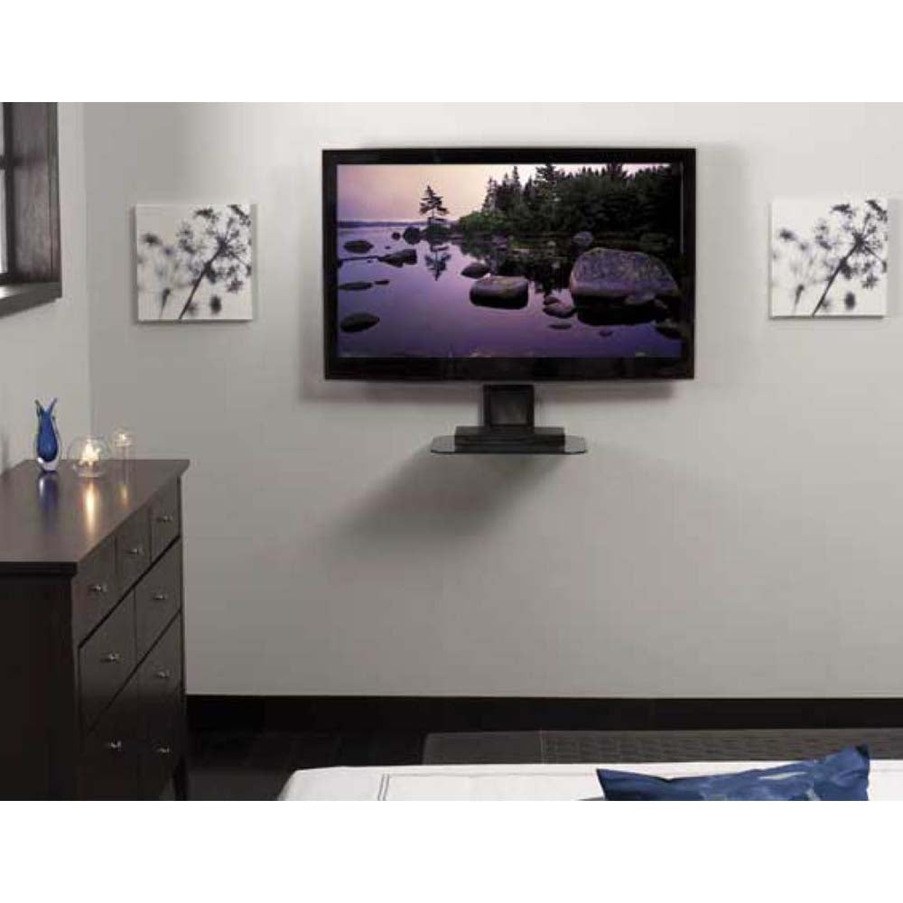 Sanus VMA401 Wall Under TV Single Shelf, Black 2