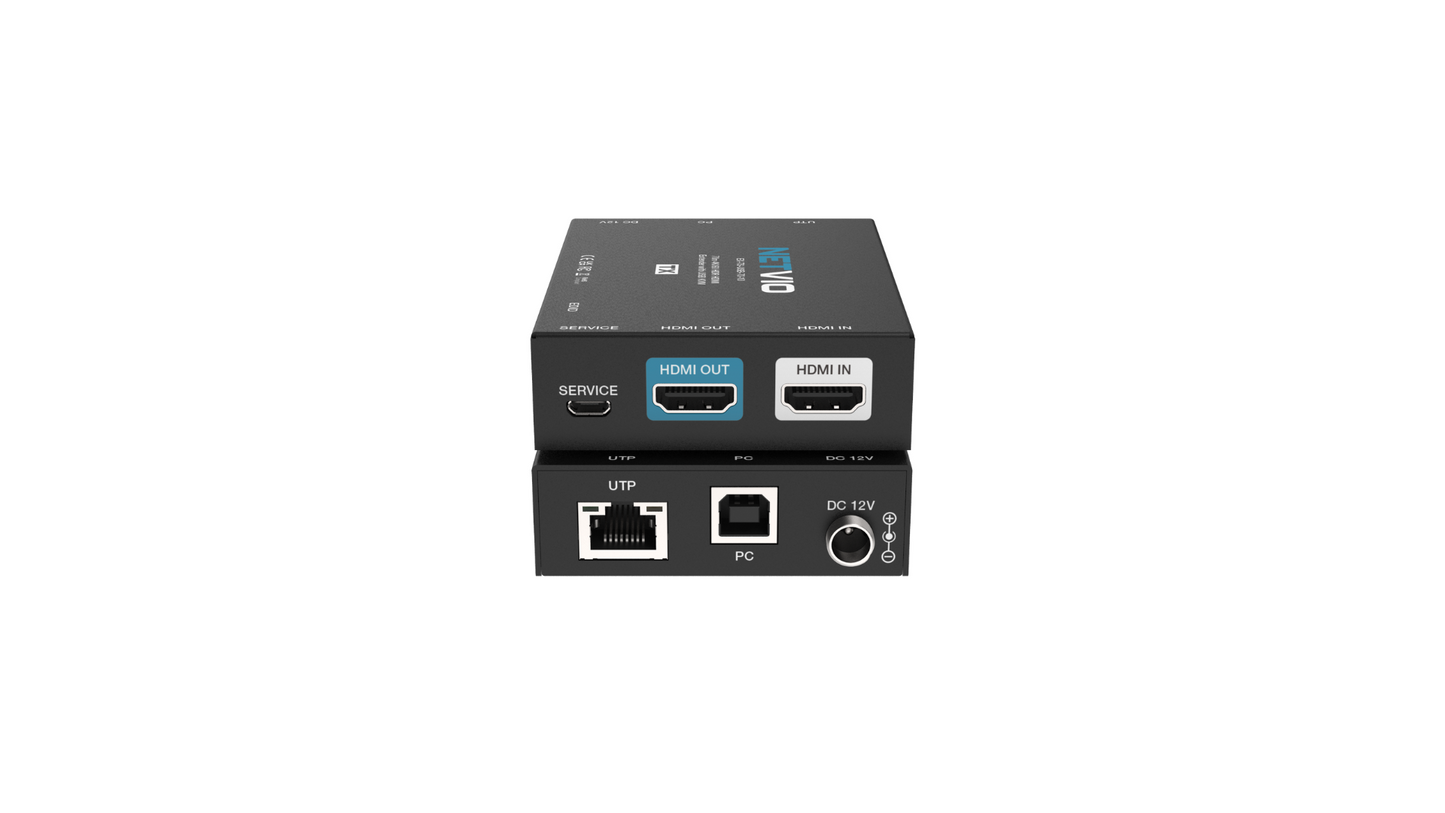 Netvio EX-TS-USB-70-10 | 70m 4K HDMI & USB KVM Extender with PoC
