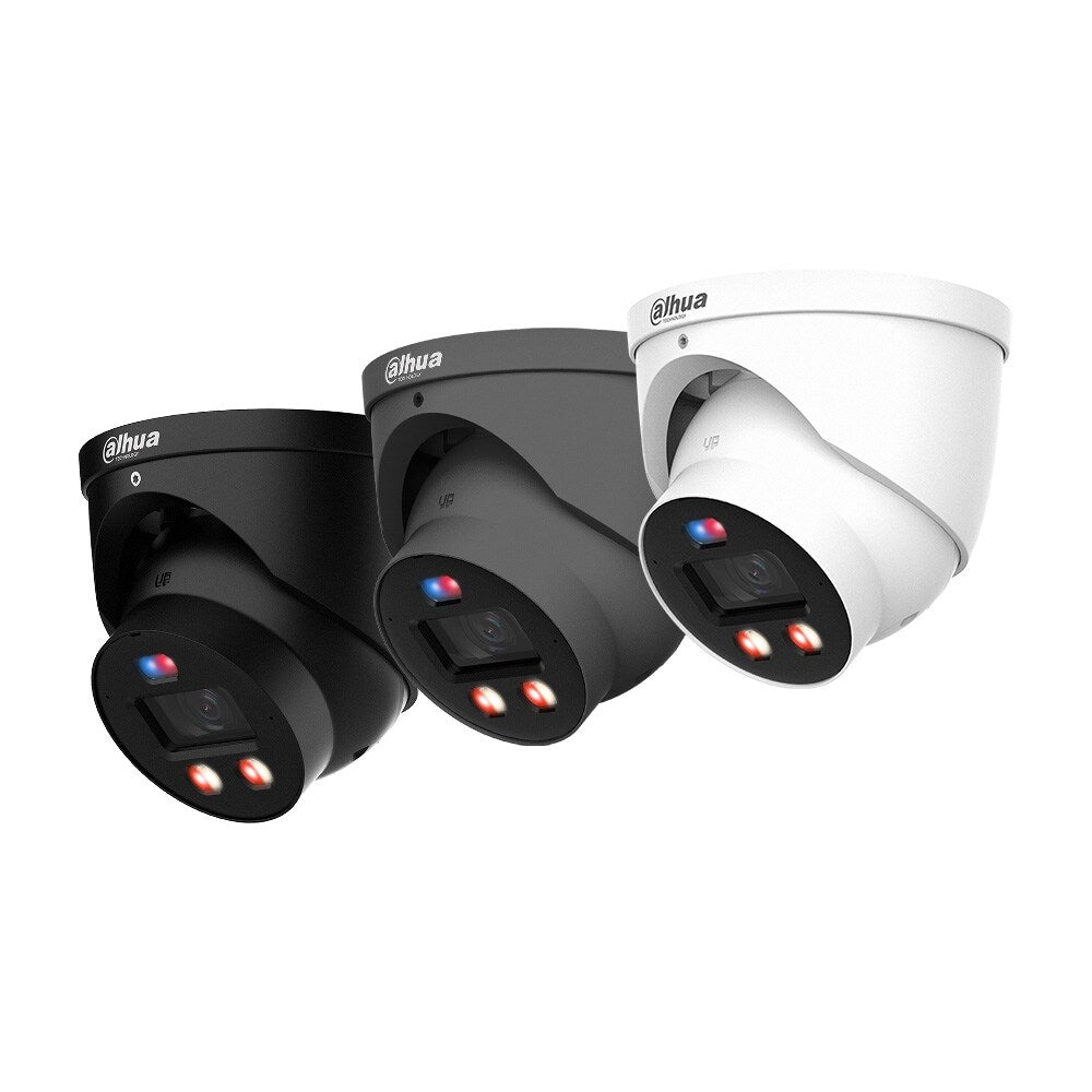 Dahua 8MP TiOC Pro WizSense IR Eyeball Camera With PoE, Black, Grey or White 1