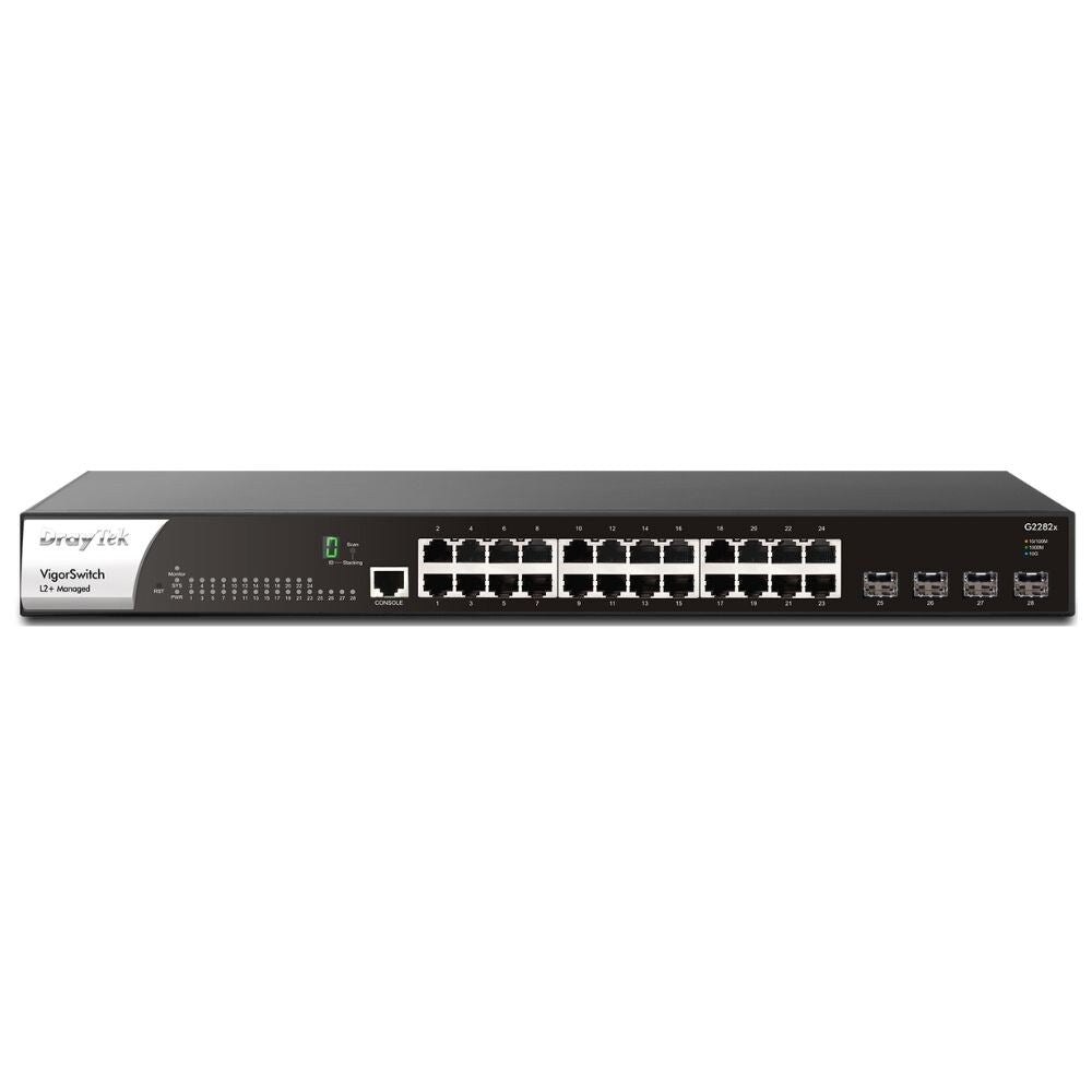 Draytek G2282X 24 Port x 1GB and 4 Port 10GB SFP+ Managed Switch 