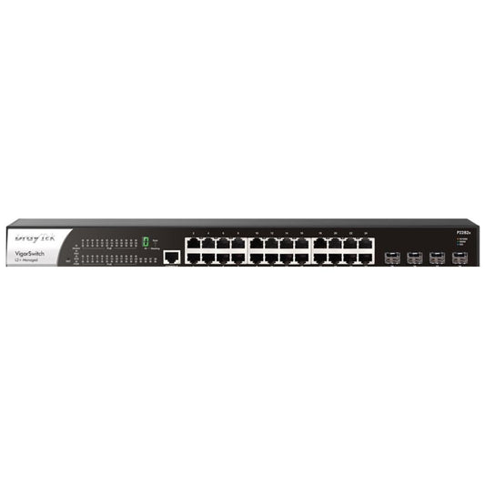 Draytek P2282X 10GbE Gigabit Managed Switch With 24 PoE Gigabit Ports,10GbE SFP+ Uplink Ports and Power Redundancy 