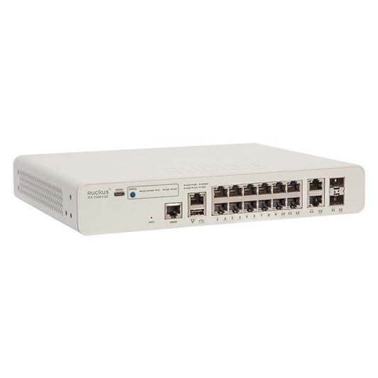 Ruckus ICX7150 12 Port PoE+ Gb Ethernet Switch, 2 x 1G SFP+ Uplinks and 124W PoE Budget 