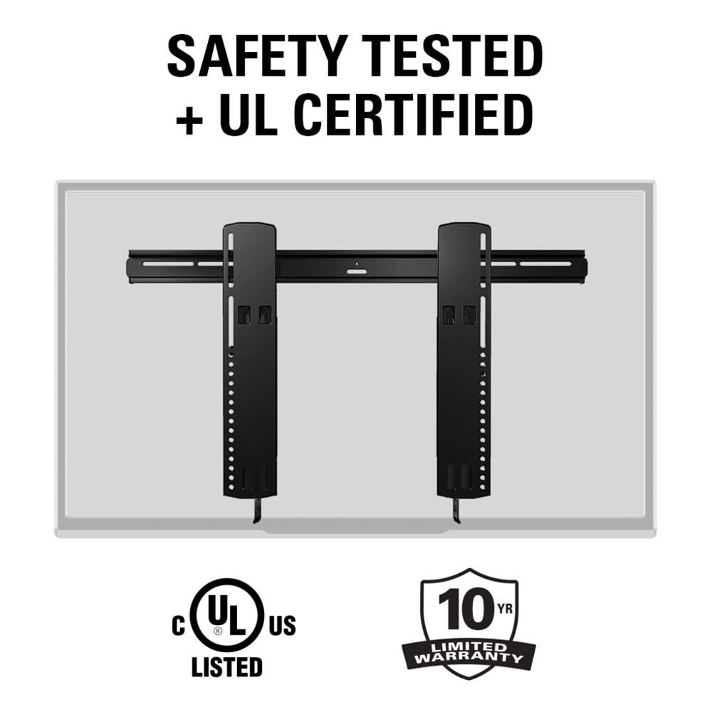 Sanus Black Series Ultra Slim Low Profile TV Mount for 40" to 85" Screens, Black  4