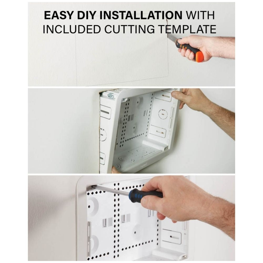 Sanus IWB17 17" TV Media In Wall Box, White  8