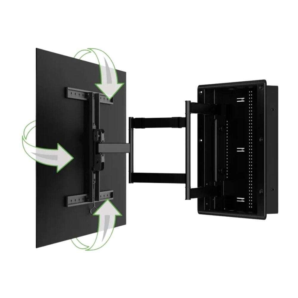 Sanus VIWLF128-B2 Premium In Wall Full Motion TV Mount For 42"To 85" TVs, Black  1