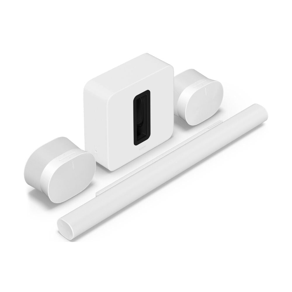 Sonos Ultimate Immersive Set with Arc Ultra Soundbar, Sub4 and Two Era300s, Black or White 6